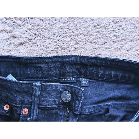 American Eagle Men’s Black AirFlex Athletic Skinny Jeans 28x28 Edgy Skater Fall - Picture 5 of 6